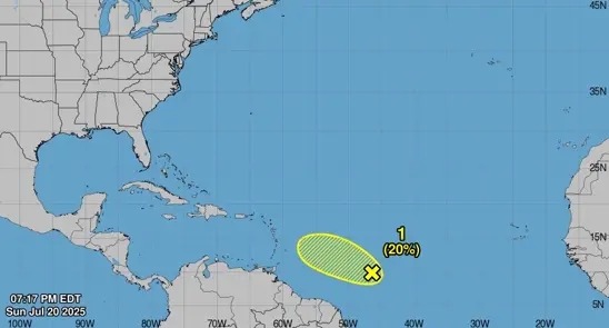 Indomet mantiene bajo vigilancia onda tropical con potencial ciclónico cerca del Caribe