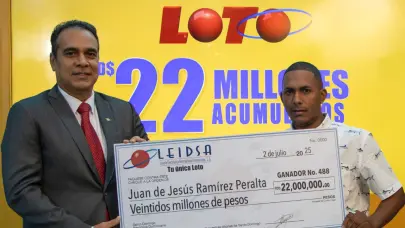 LEIDSA premia con 22 millones al millonario número 488 del Loto