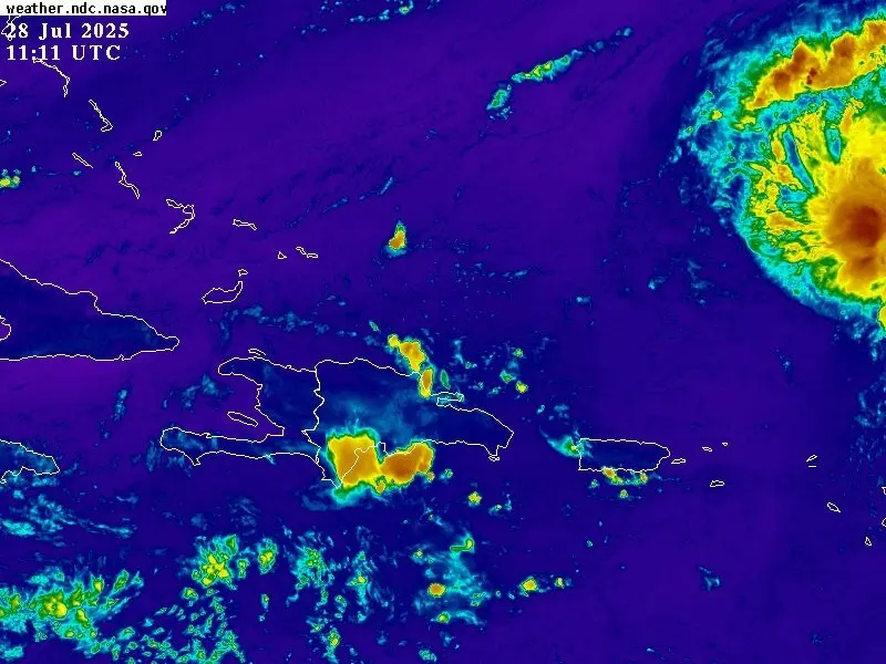 Indomet pronostica chubascos locales con tronadas aisladas en varios puntos del país; temperaturas calurosas